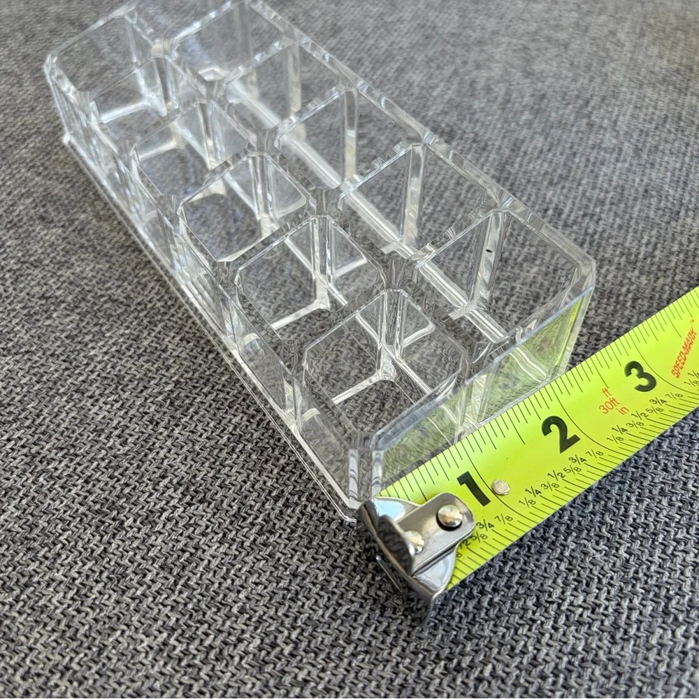 THE CONTAINER STORE 12-Section Luxe Clear Acrylic Lipstick Organizer
